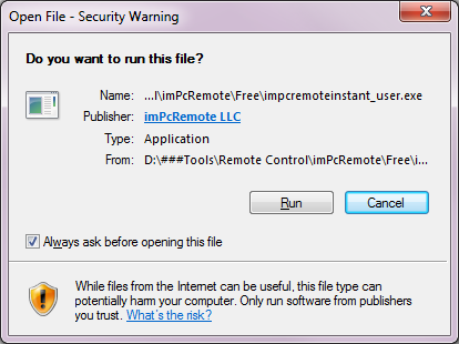 Open File - Security Warning (ImPc)